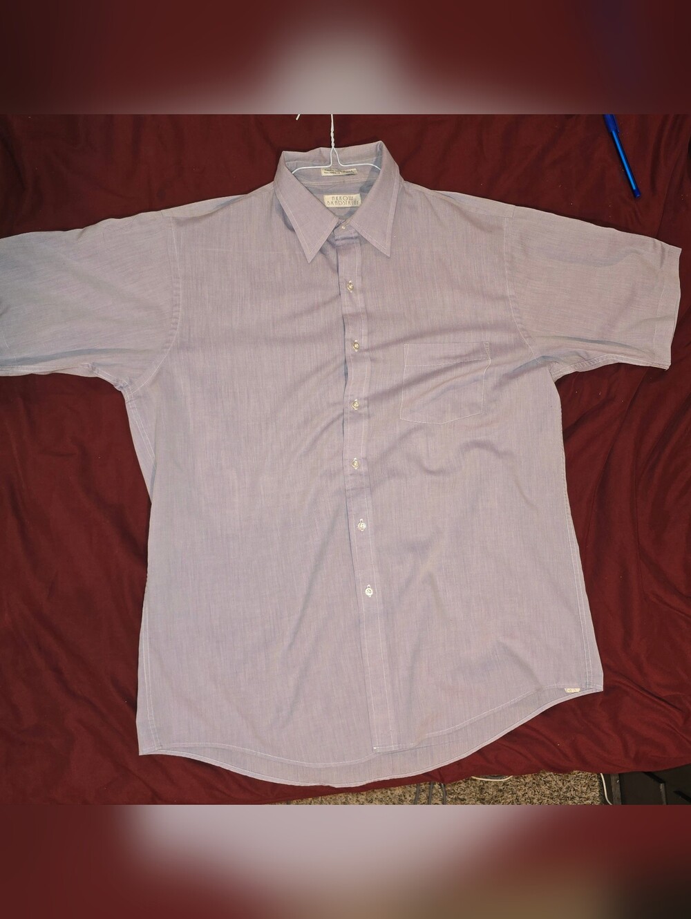 Arrow Men's Short-Sleeve Button-Down Shirt - Light Lavender Size 16